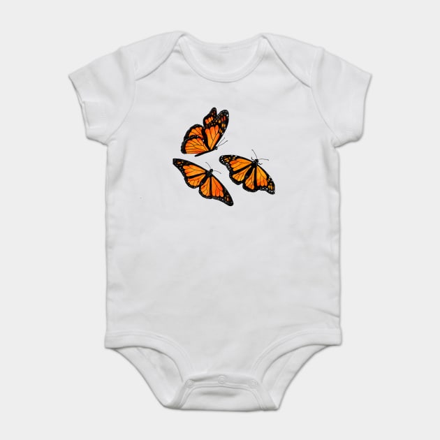 Monarch Butterflies Baby Bodysuit by Abby Venture